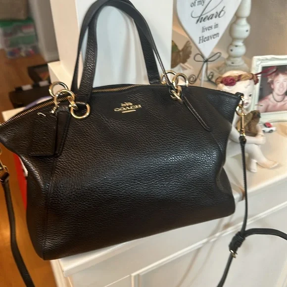 Coach Bags Coach Kelsey Black Pebbled Leather Shoulder